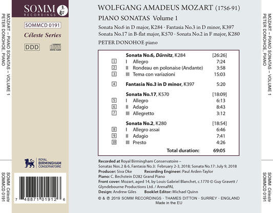 Mozart: Piano Sonatas, Vol. 1