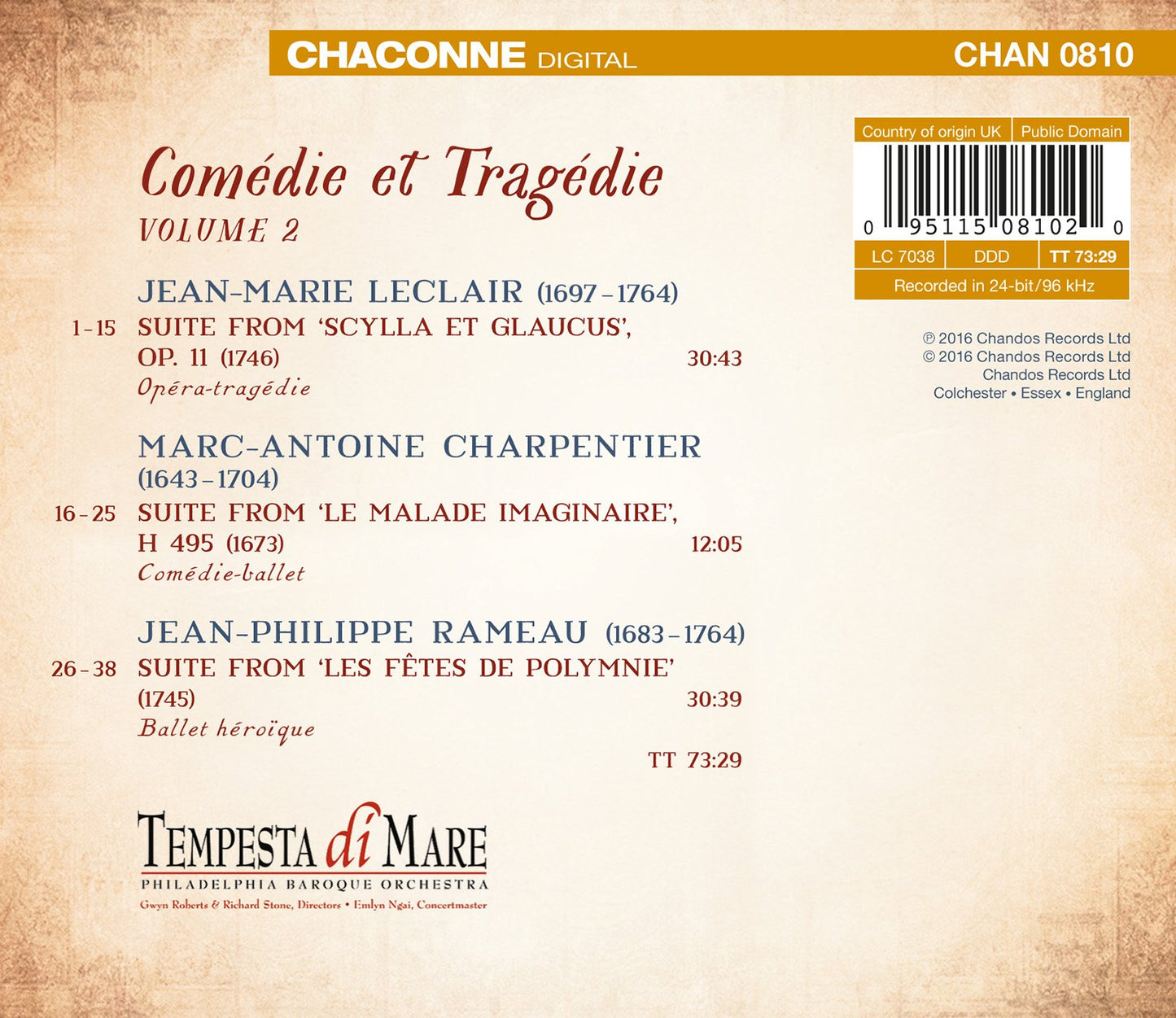 Comédie et Tragédie, Vol. 2
