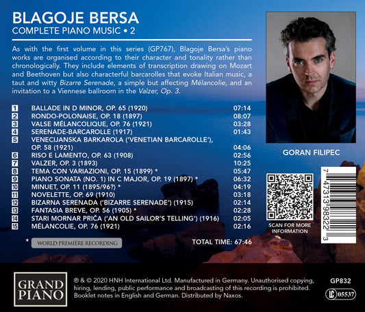 Bersa: Complete Piano Works, Vol. 2