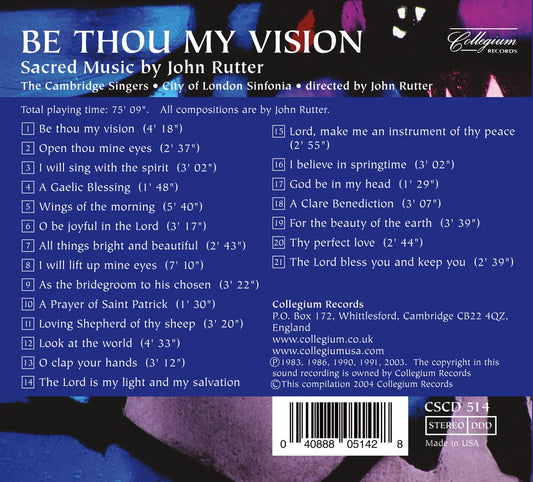 Be Thou My Vision: Sacred Music by John Rutter