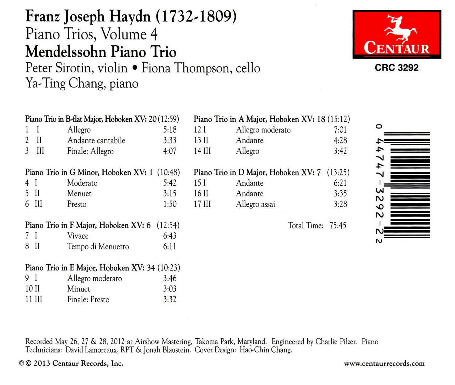 Haydn: Piano Trios, Vol. 4