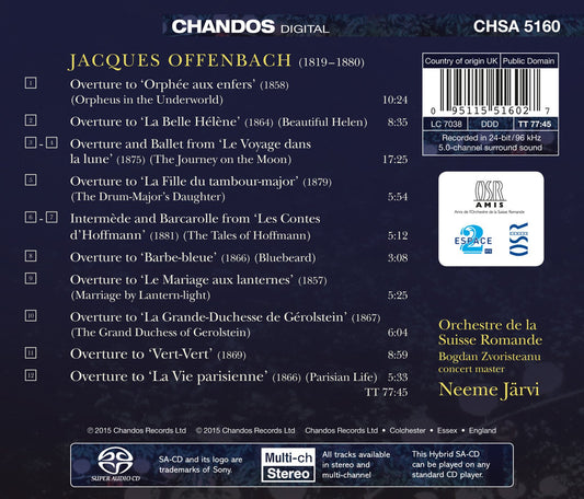 Offenbach: Overtures & Operetta Highlights