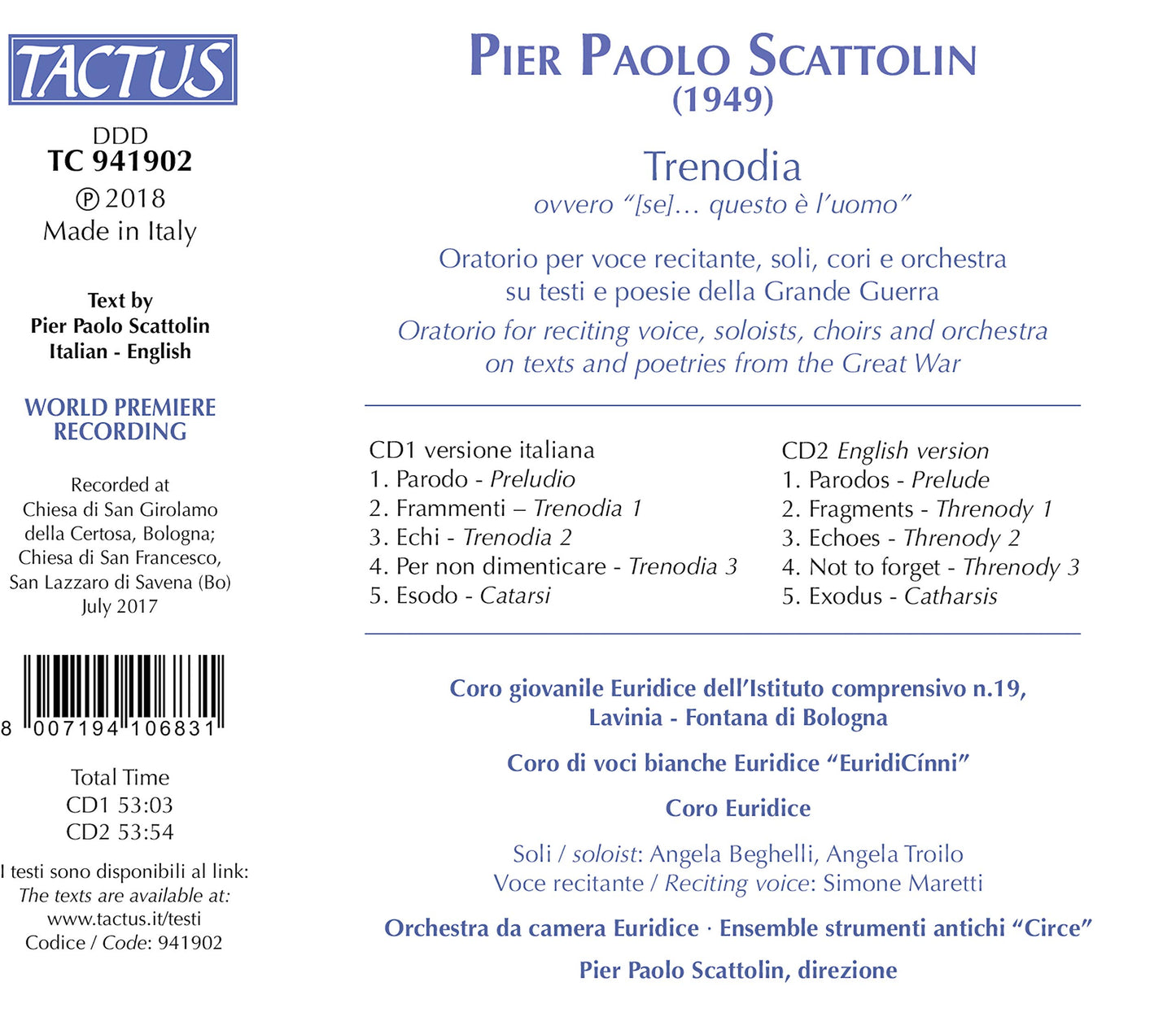 Scattolin: Trenodia