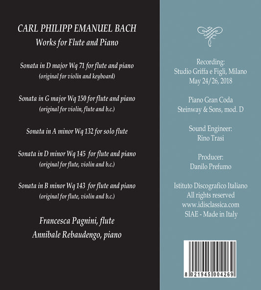 C.P.E. Bach: Works for Flute and Piano