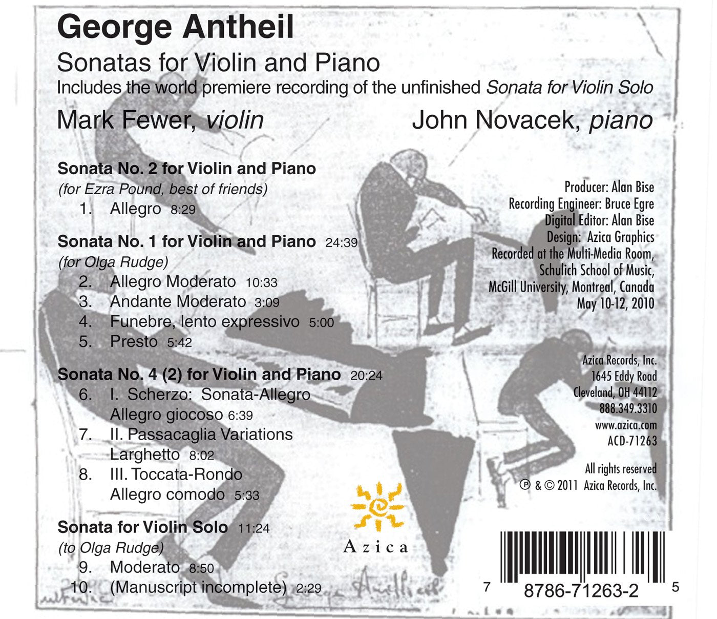 Antheil: Sonatas for Violin and Piano