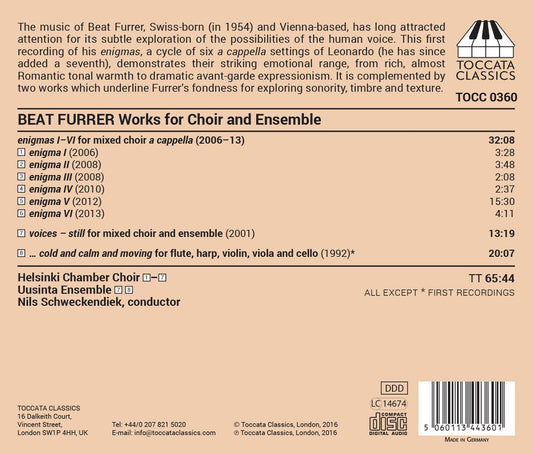 Beat Furrer: Works for Choir & Ensemble