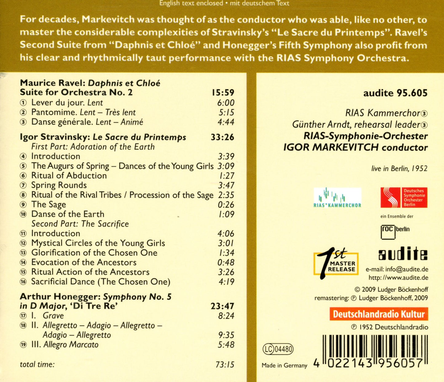 IGOR MARKEVITCH CONDUCTS RAVEL