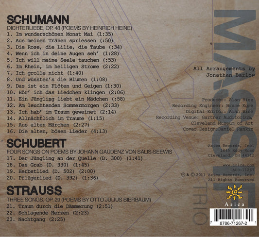 Schumann: Dichterliebe - Schubert: 4 Songs - Strauss: 3 Song
