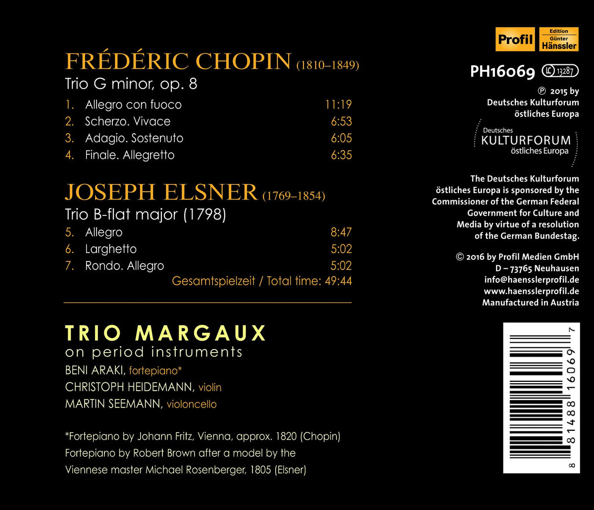 Chopin & Elsner: Fortepiano Trios