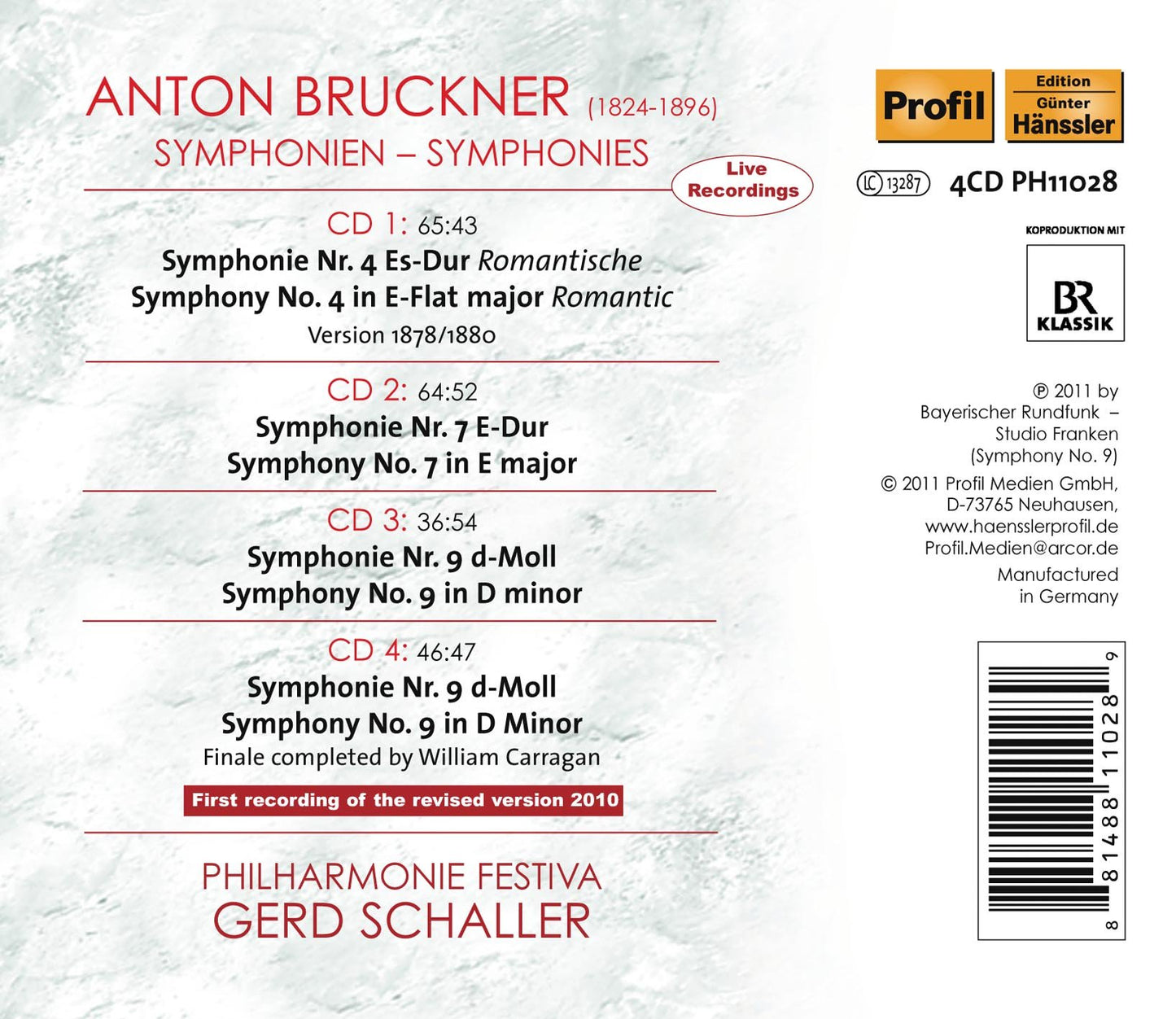 Bruckner: Symphonies Nos. 4, 7 & 9