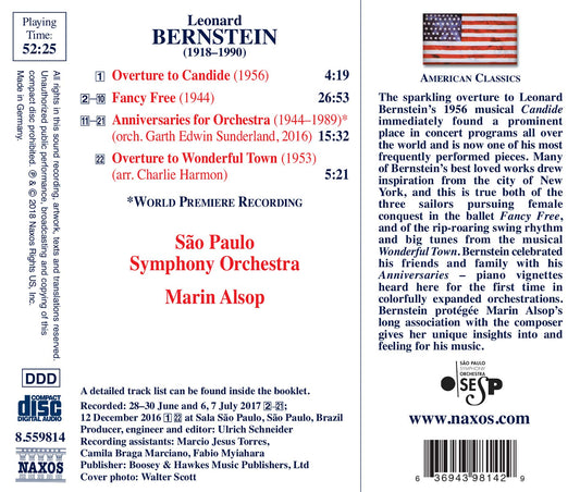 Bernstein: Anniversaries, Fancy Free Suite, Overture to Cand