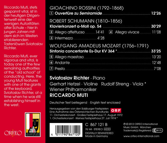Rossini, Schumann & Mozart: Orchestral Music (Live)