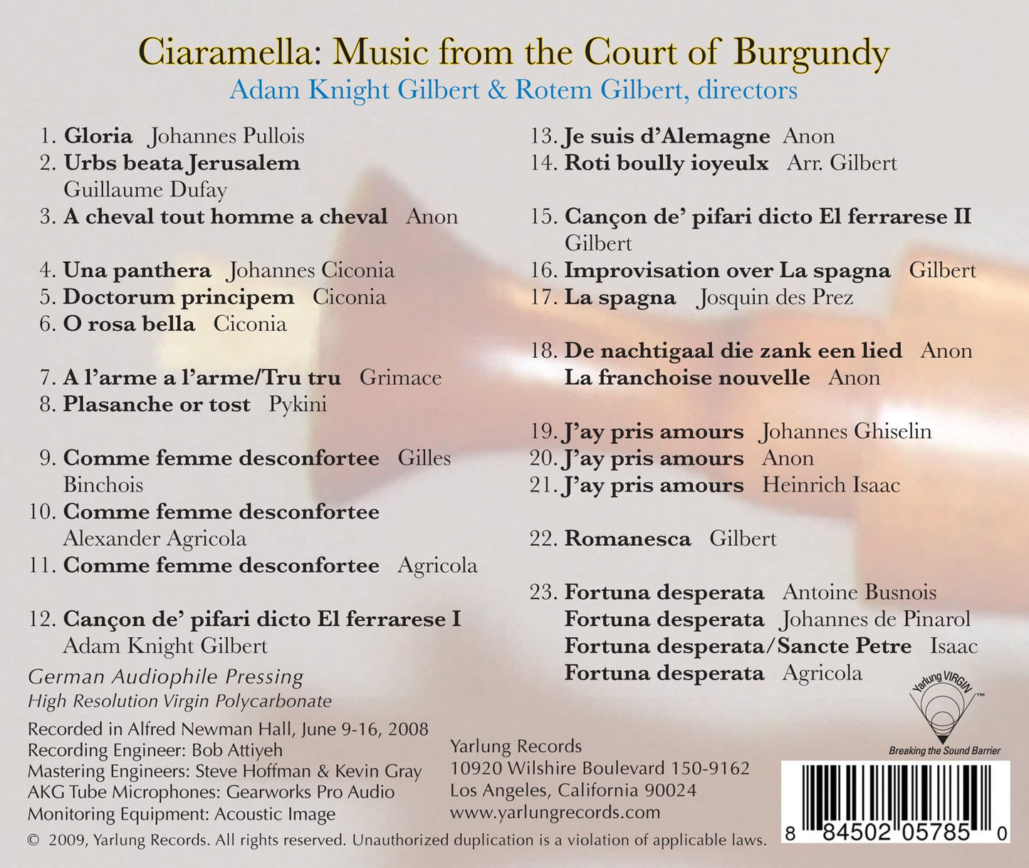 Ciaramella: Music from the Court of Burgundy