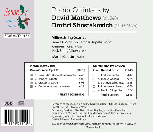 Shostakovich & Matthews: Piano Quintets