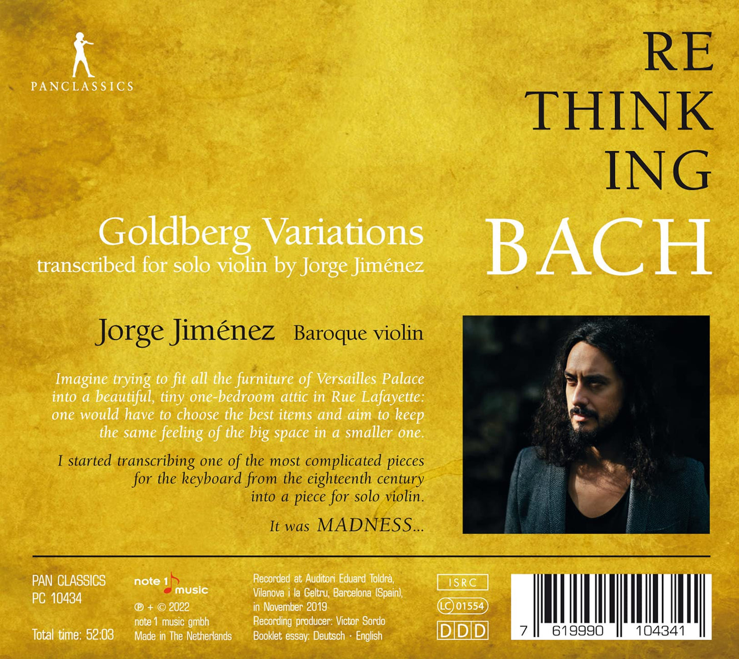 Bach: Goldberg Variations (transcribed for violin solo)