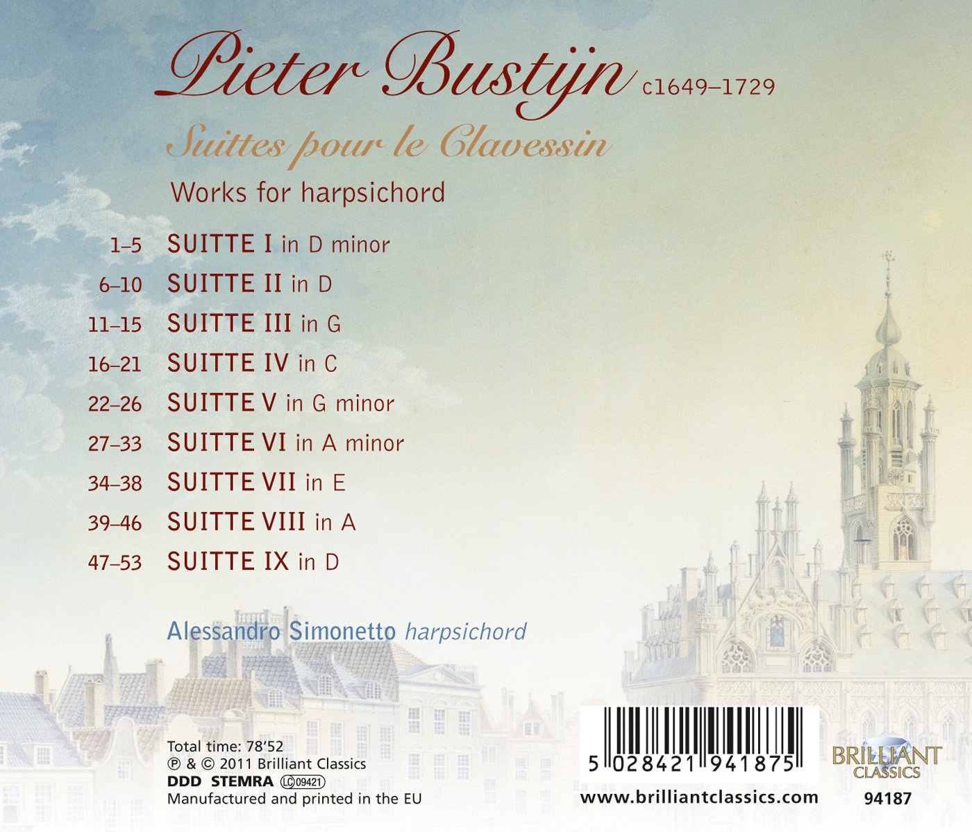 Bustijn: Suittes pour le Clavessin