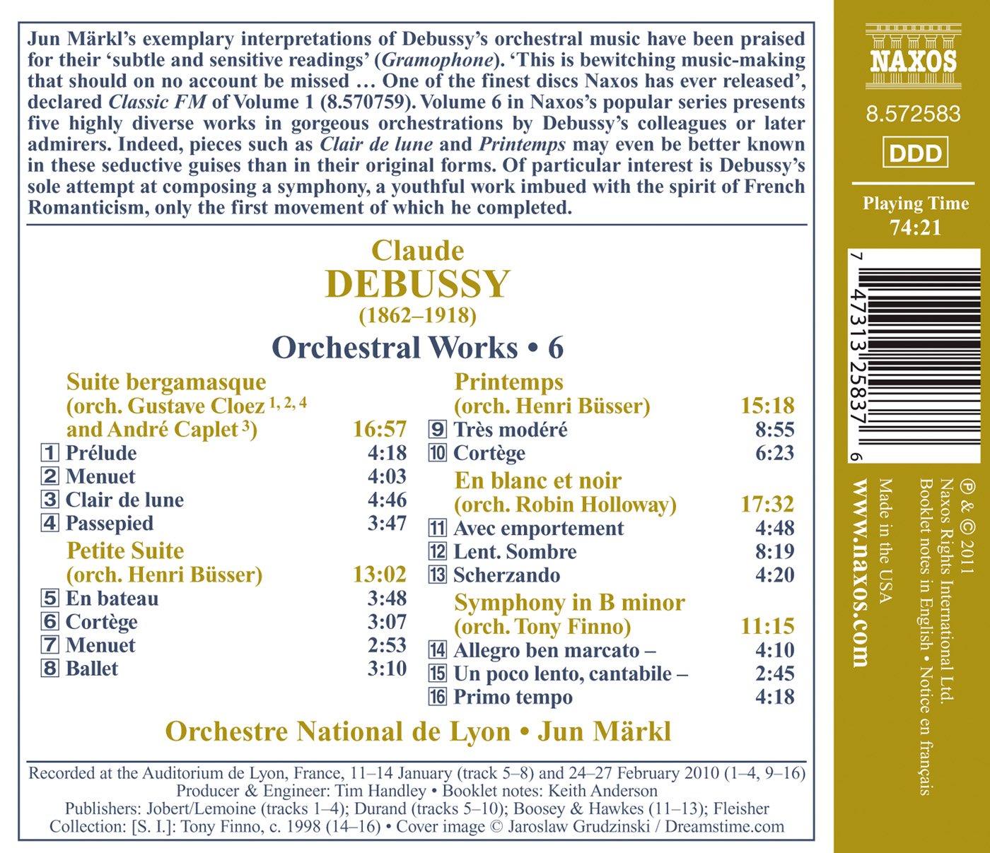 Debussy: Orchestral Works, Vol. 6