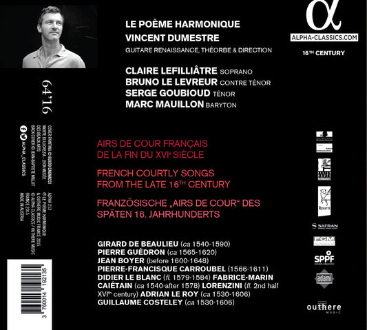 Cœur: French Courtly Songs from the Late 16th Century