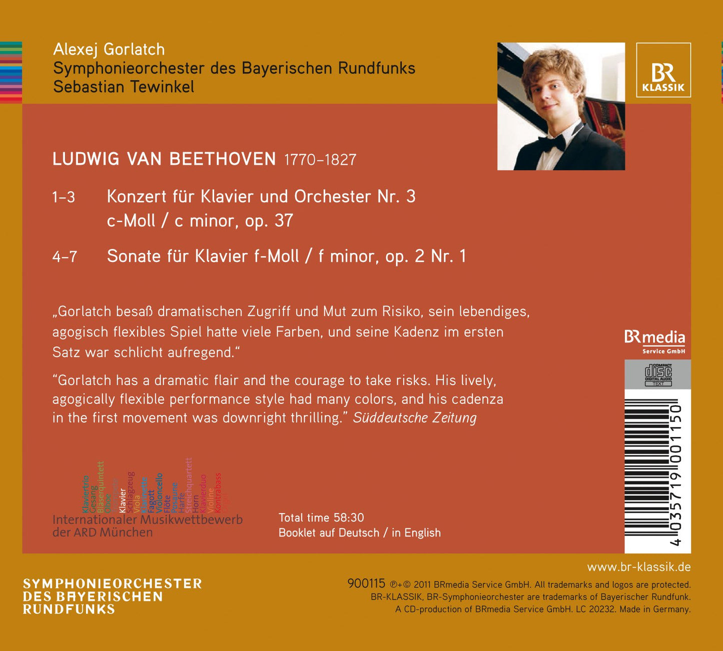 Beethoven: Klavierkonzert Nr. 3 c-Moll Op. 37 - Sonate f-Mol