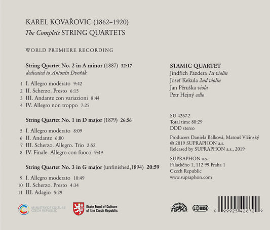 Karel Kovarovic - The Complete String Quartets