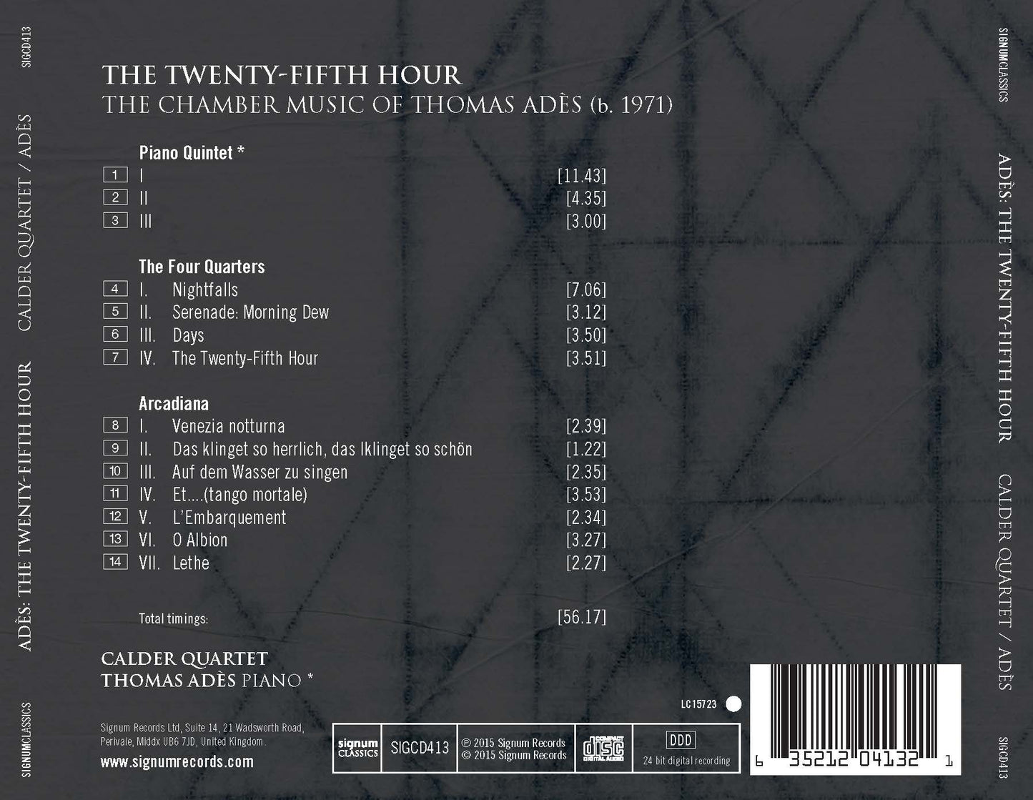 Adès: The Twenty-Fifth Hour - Chamber Music of Adès