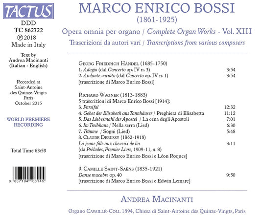 Bossi: Opera omnia per organo, Vol. 13