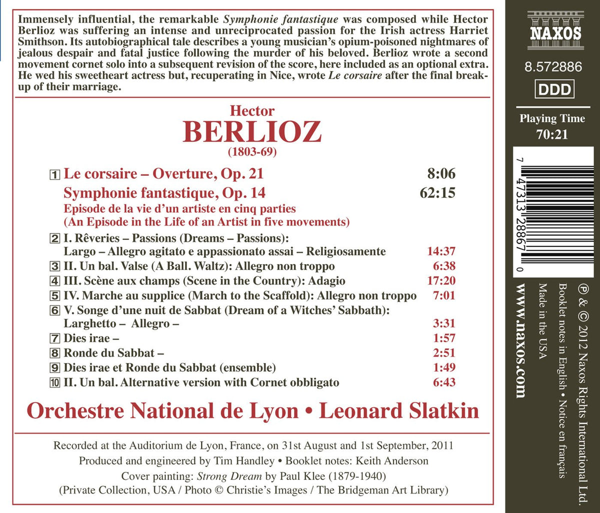 Berlioz: Symphonie fantastique, Op. 14, H. 48