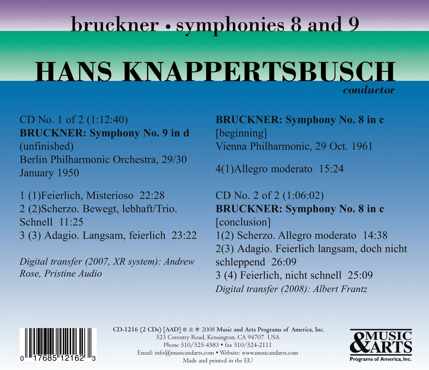 Bruckner: Symphonies Nos. 8 & 9