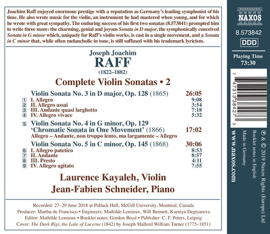 Raff: Complete Violin Sonatas, Vol. 2