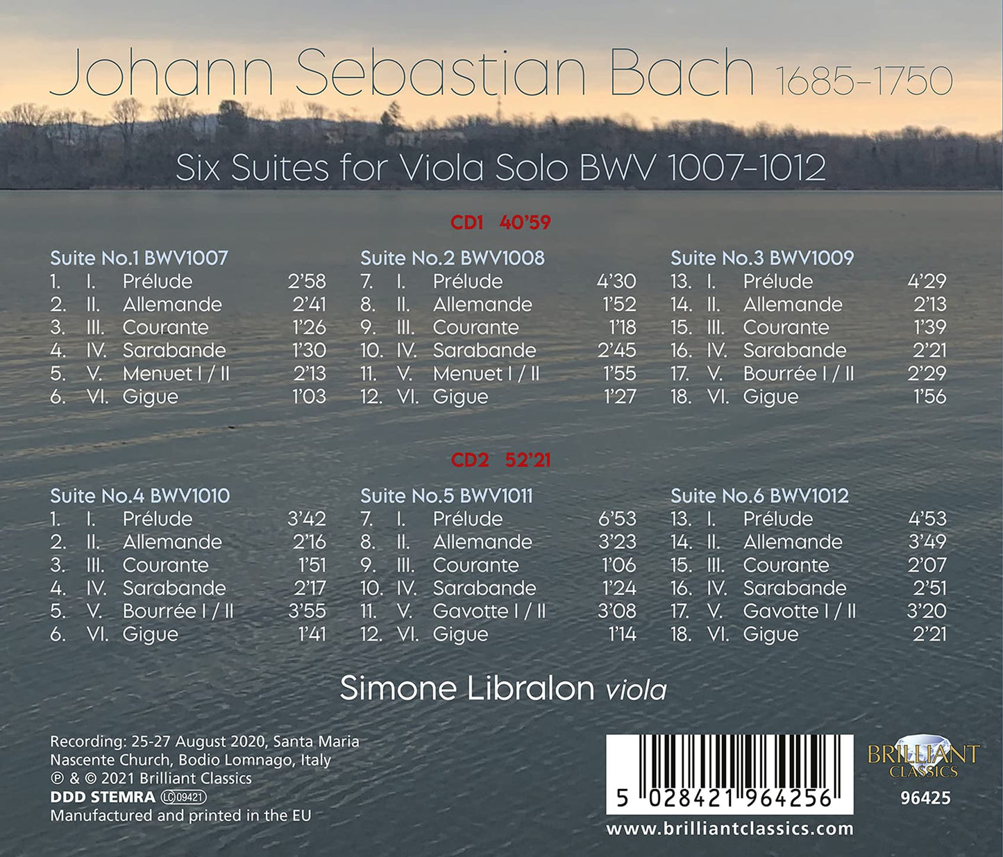 SIX SUITES FOR VIOLA SOLO