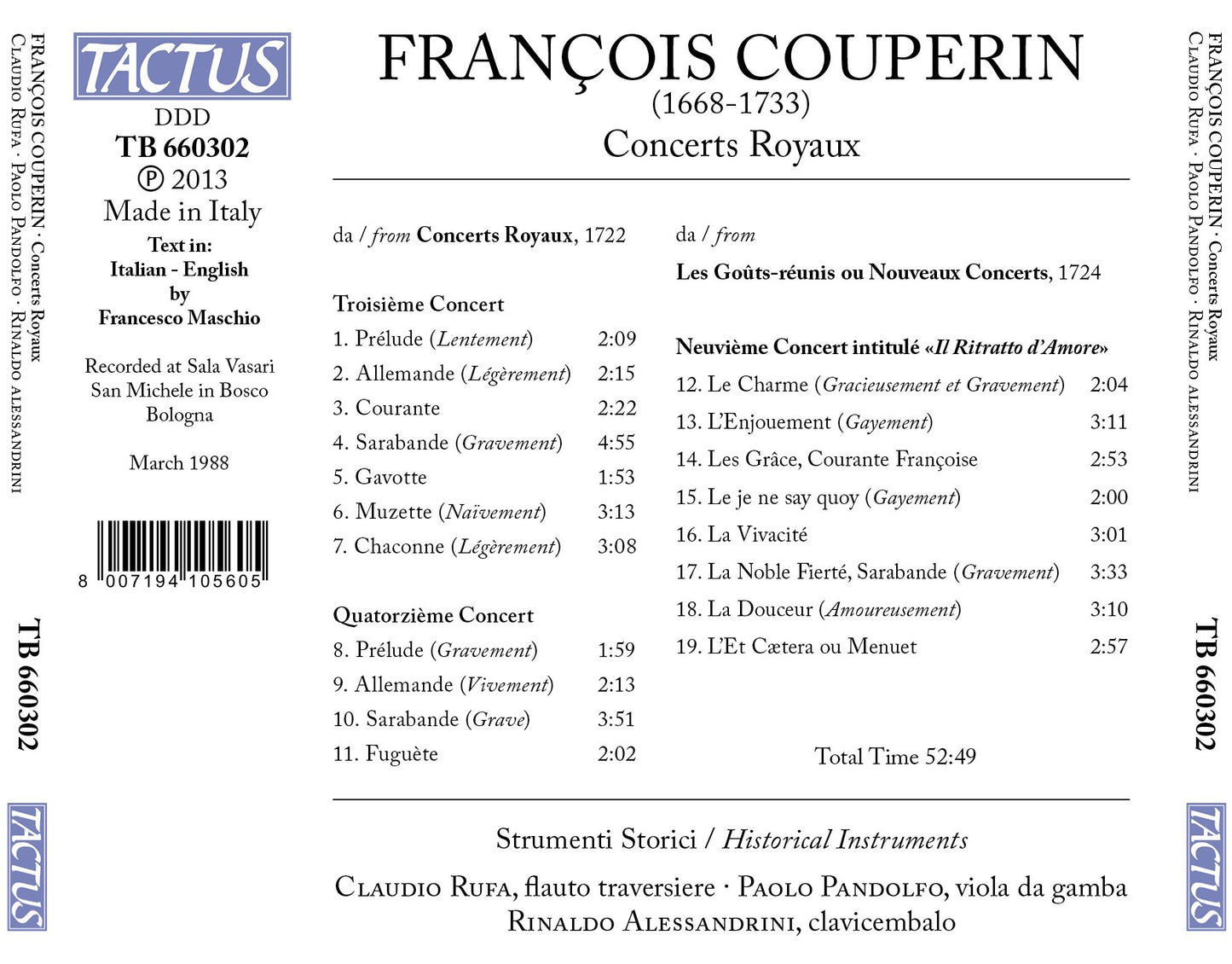 Couperin: Concerts royaux