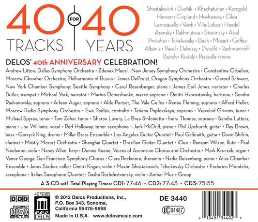 40 Tracks for 40 Years: Delos' 40th Anniversary Celebration!