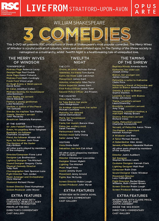 Shakespeare: 3 Comedies