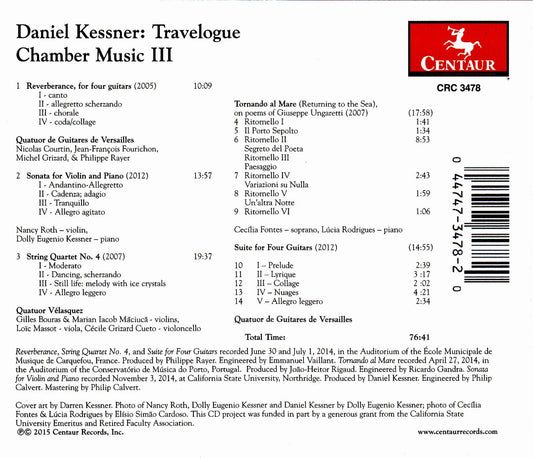 Daniel Kessner: Travelogue - Chamber Music