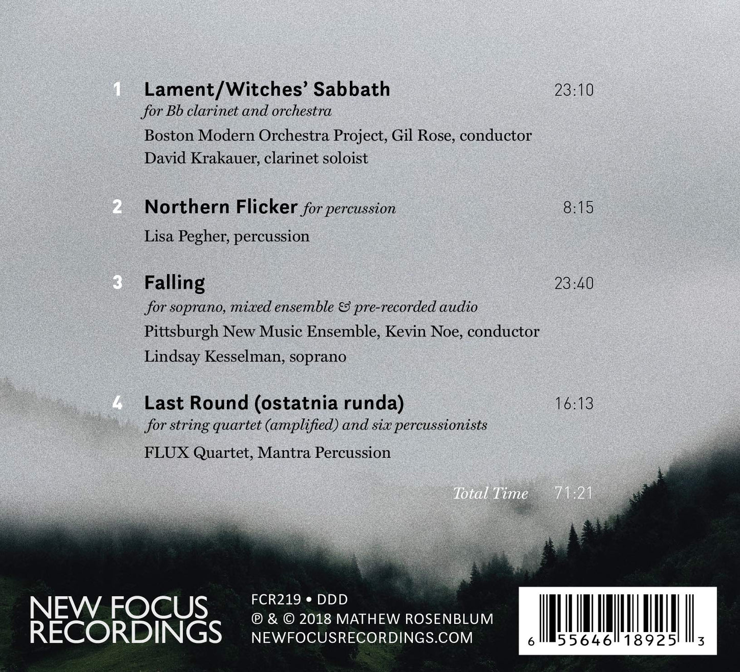 Mathew Rosenblum: Lament/Witches' Sabbath
