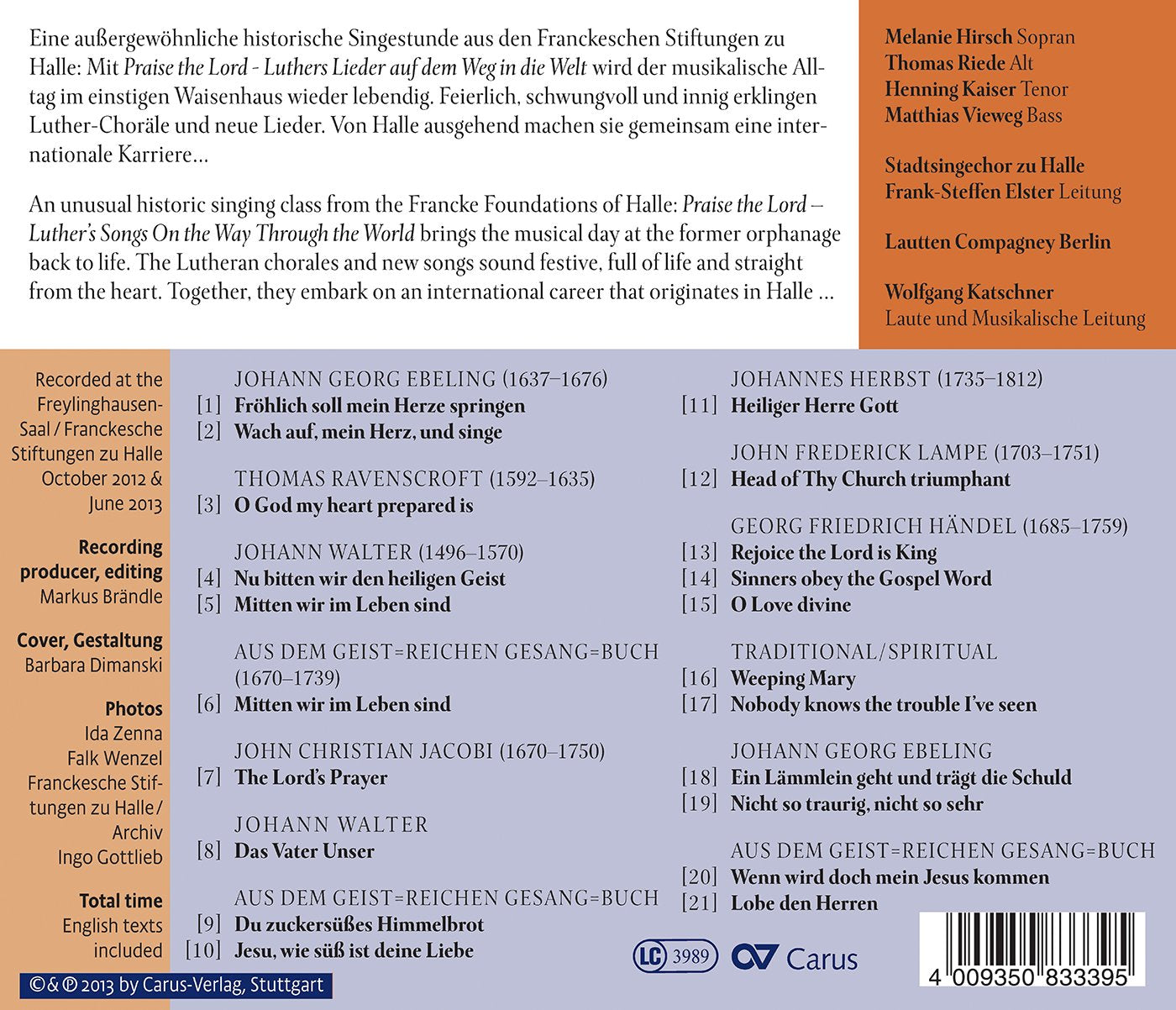 Praise the Lord: Luthers Lieder auf dem Weg in die Welt