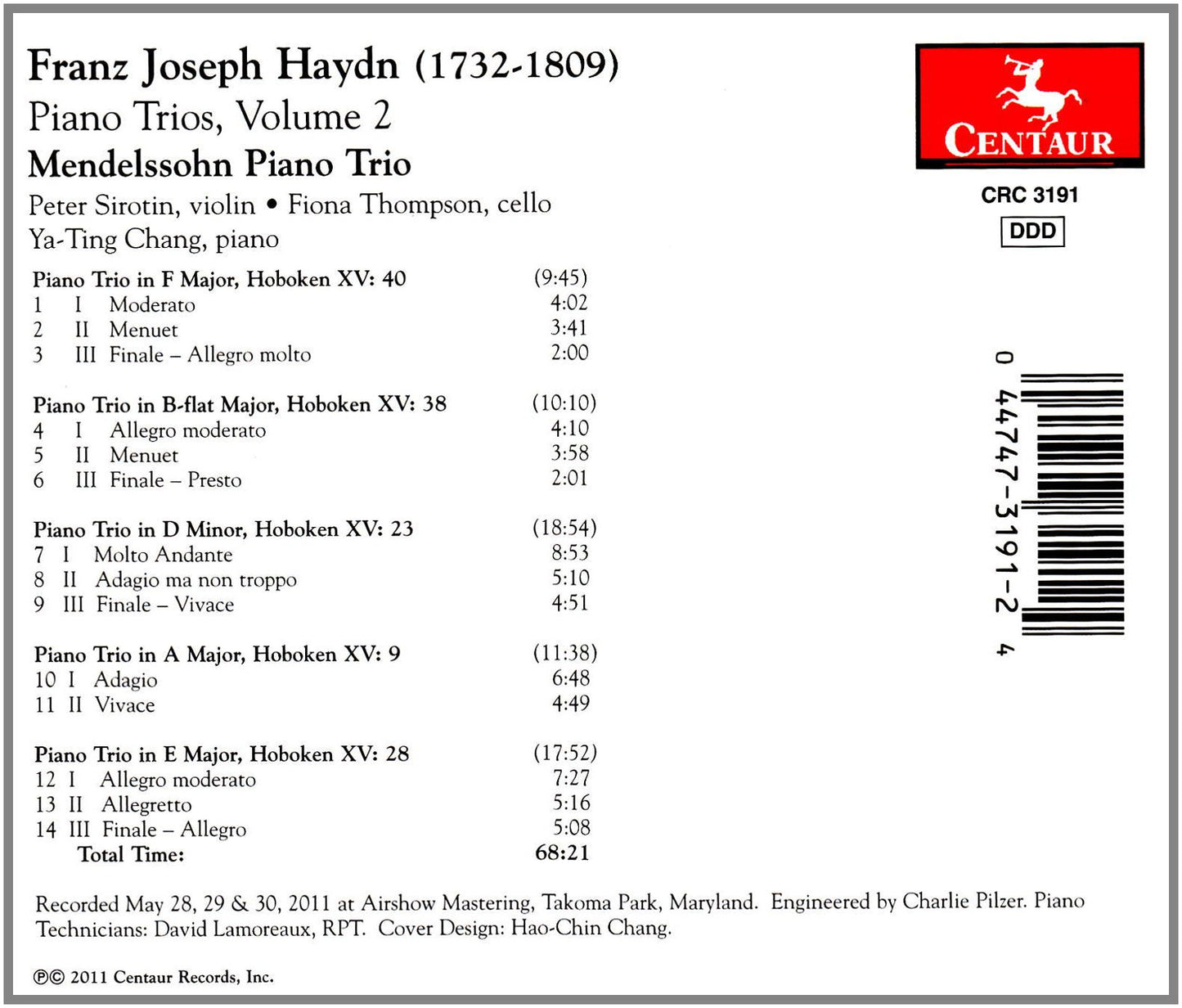 Haydn: Piano Trios, Vol. 2