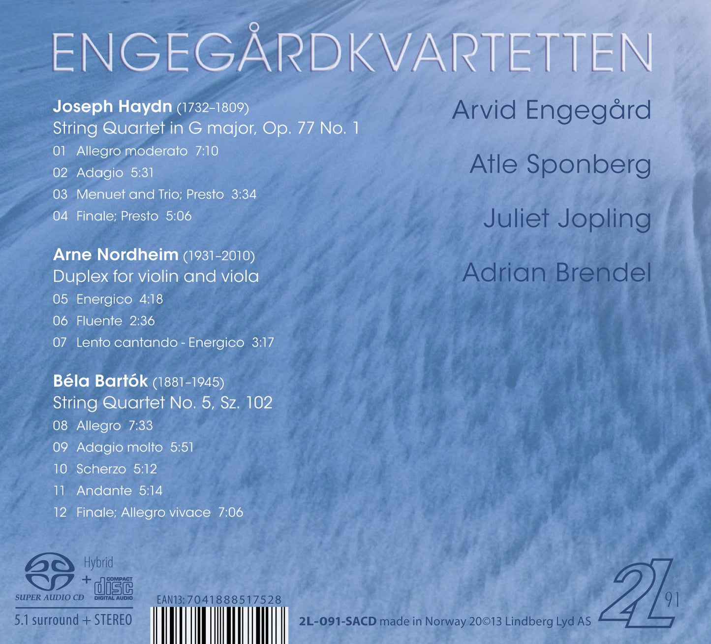 Haydn - Nordheim - Bartók: String Quartets