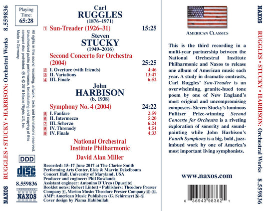 Harbison, Ruggles & Stucky: Orchestral Works
