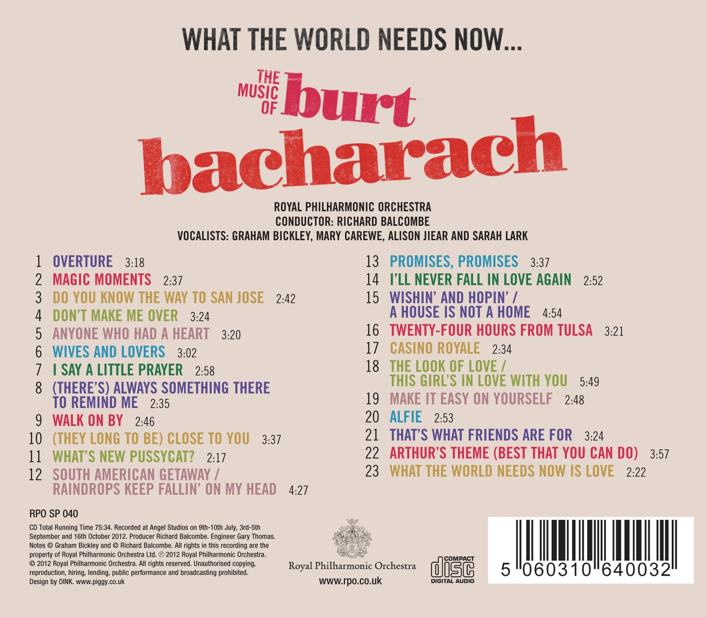 What the World Needs Now (The Music of Burt Bacharach)