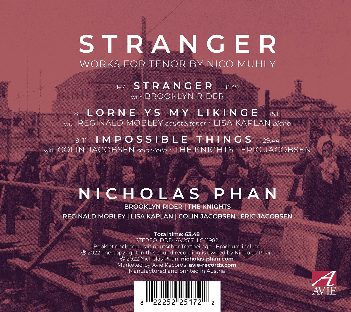 Muhly: Stranger - Works for Tenor