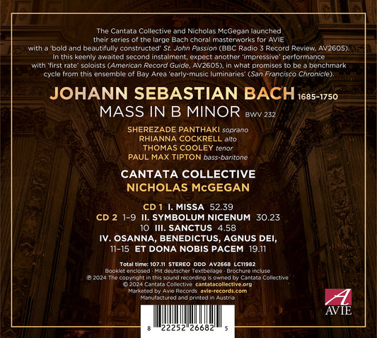 J.S. Bach: Mass In B Minor Cantata Collective, Nicholas Mcgegean