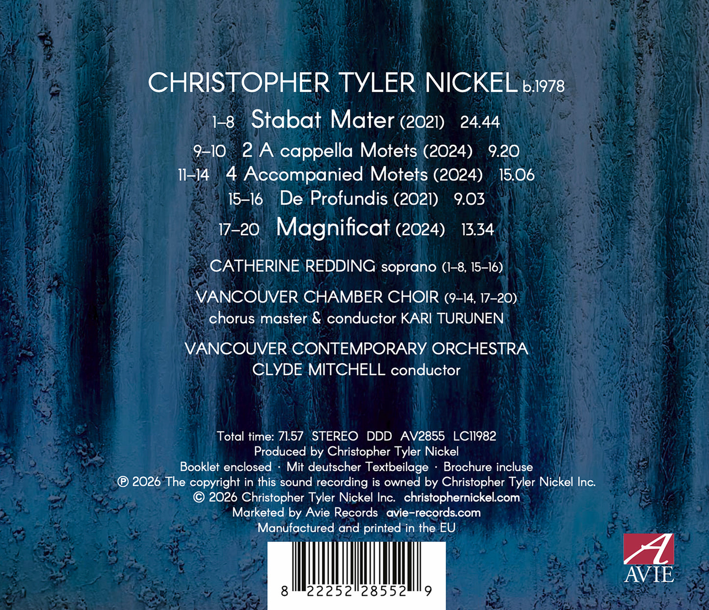Christopher Tyler Nickel: Stabat Mater; Magnificat