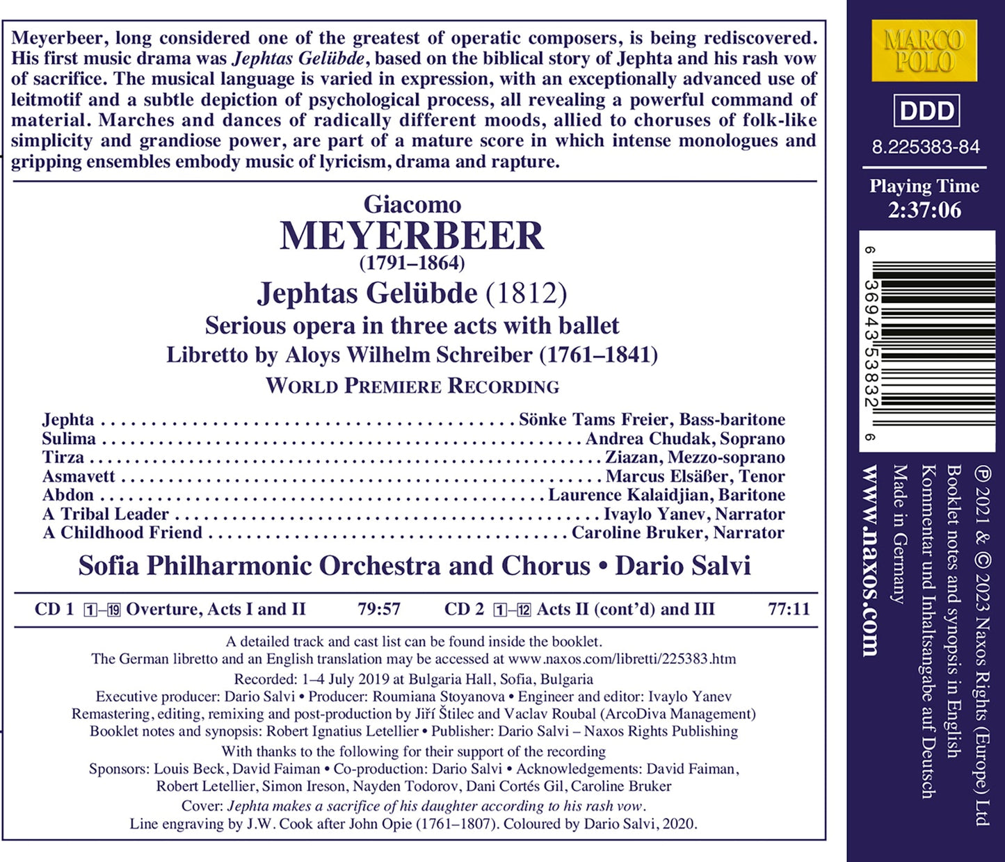 Meyerbeer: Jephtas Gelubde