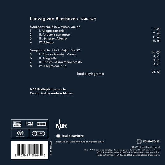Beethoven: Symphonies Nos. 5 & 7 / NDR Radiophilharmonie