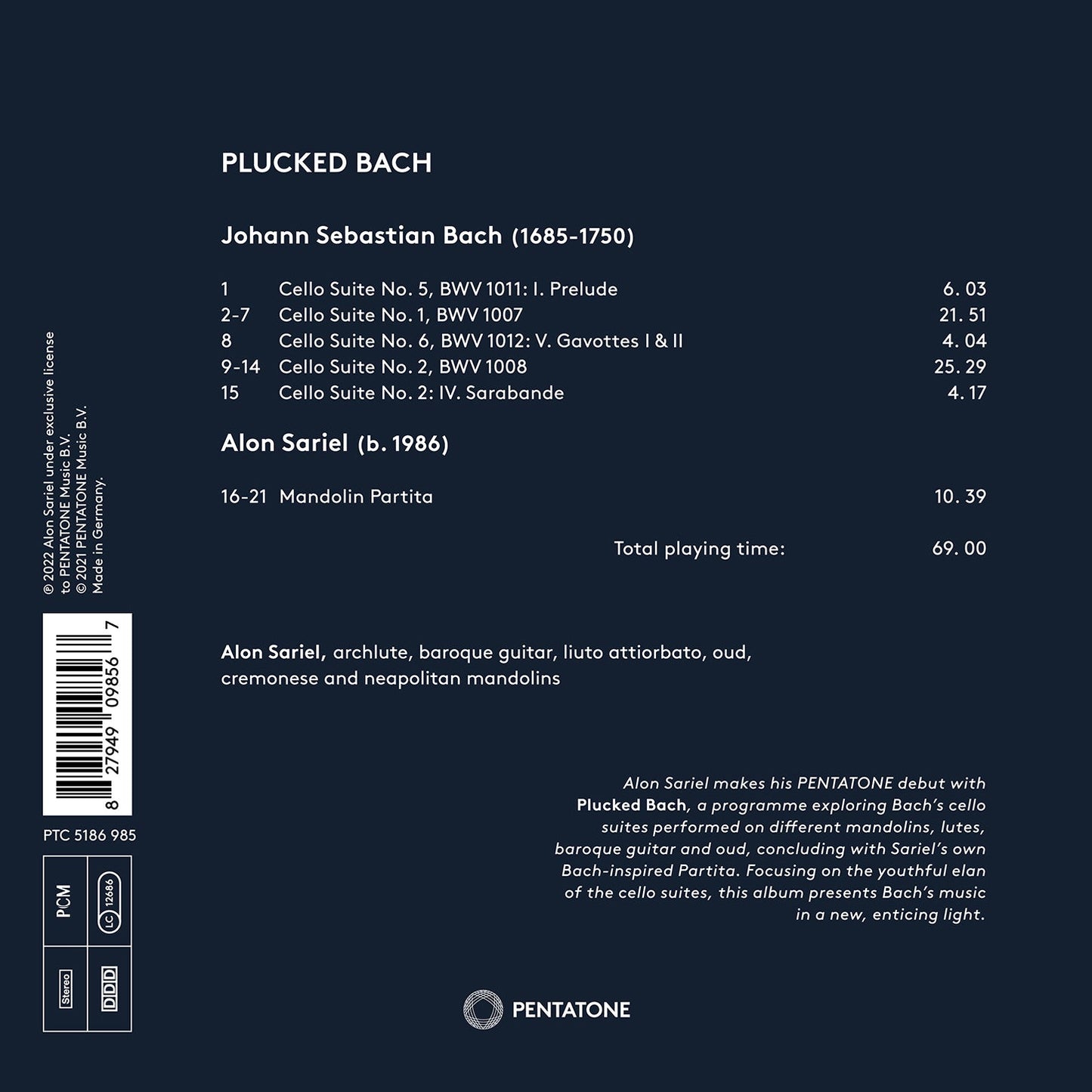 Plucked Bach - Cello Suites