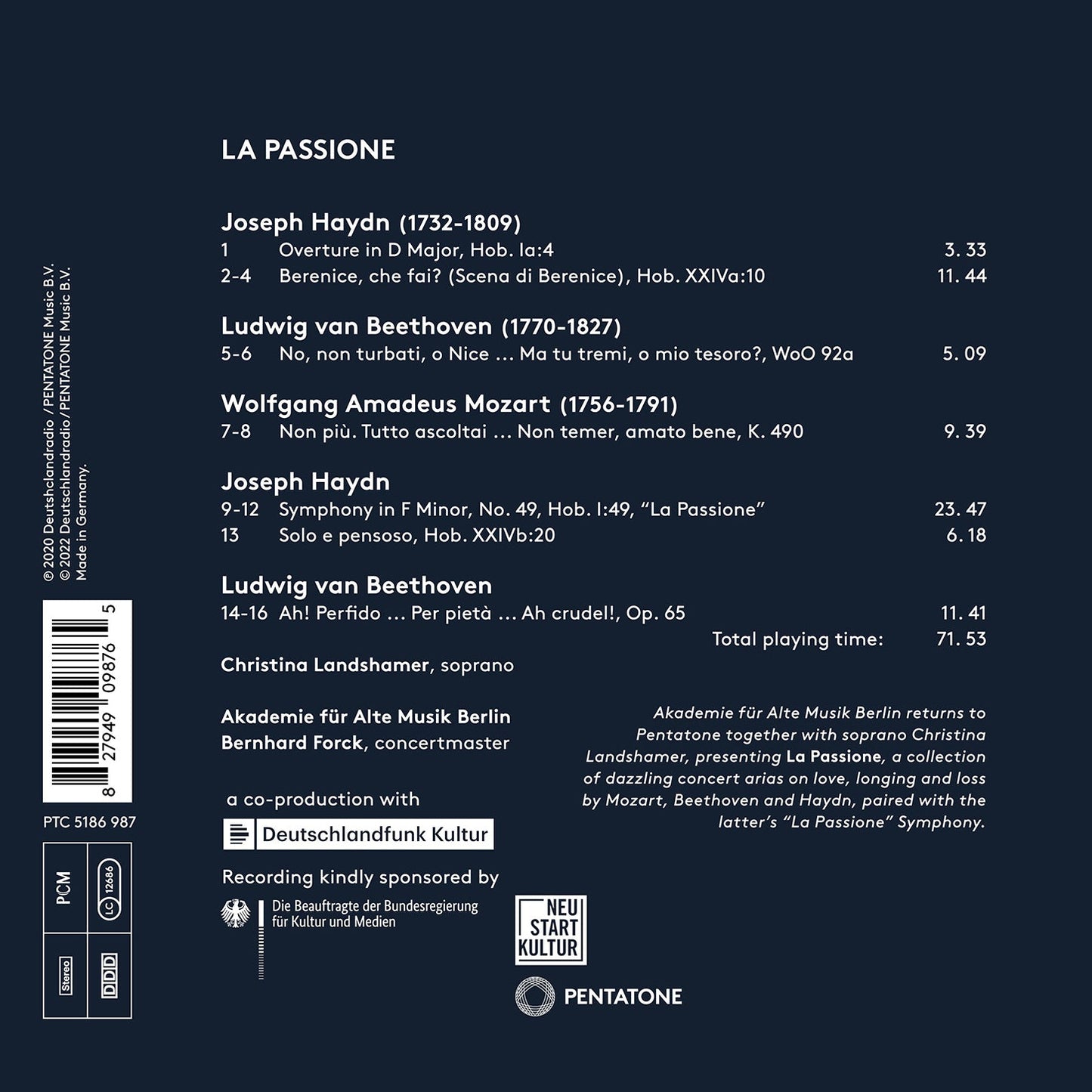 Beethoven, Haydn & Mozart: La Passione