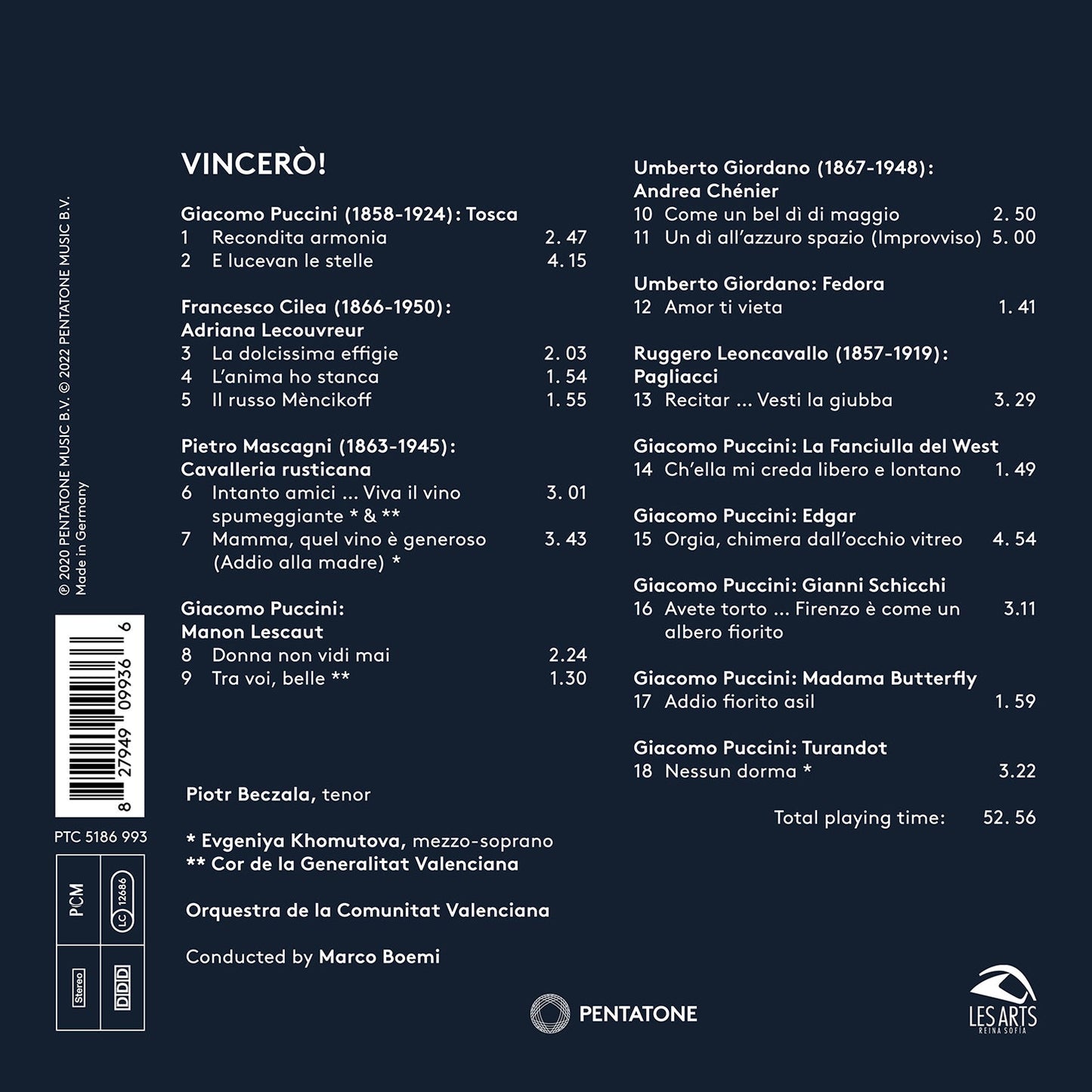 Piotr Beczala: Vincero! Piotr Beczala, Orquestra De La Comunitat Valenciana, Marco Boemi