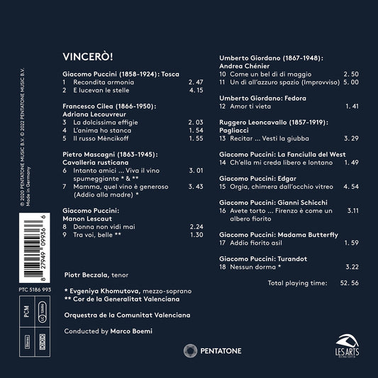 Piotr Beczala: Vincero! Piotr Beczala, Orquestra De La Comunitat Valenciana, Marco Boemi