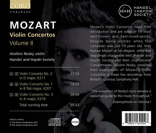 Mozart: Violin Concertos, Vol. 2 / Handel & Haydn Society